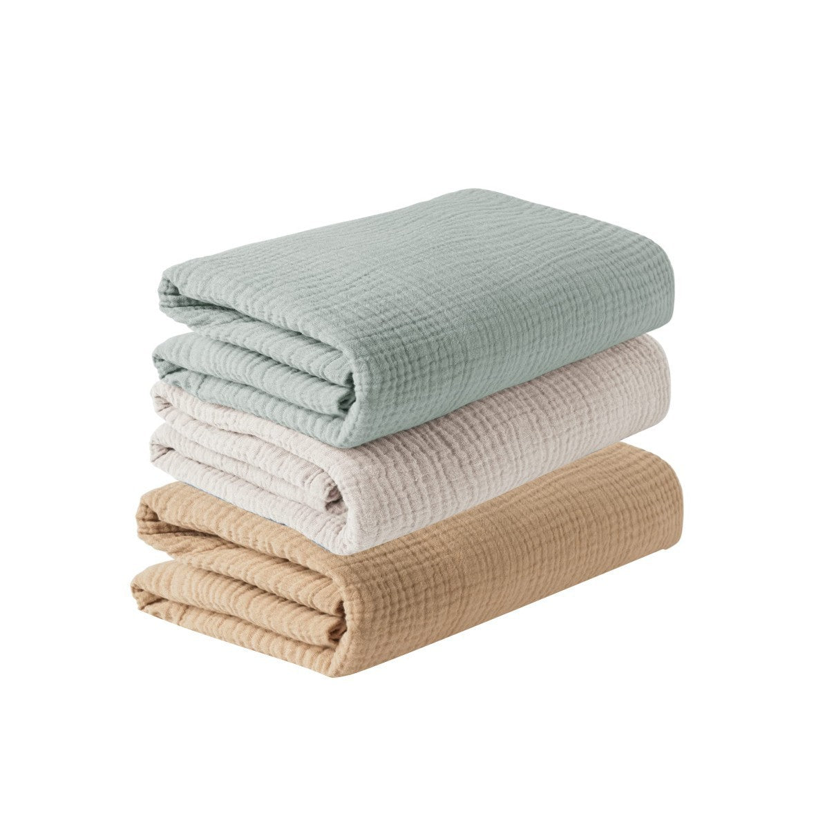 Wraparound Cloth Gauze Scarf Three-piece Set Baby Wrapping Blanket