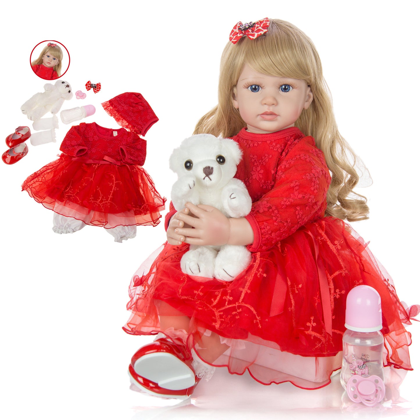 24 Inch Rebirth Doll Cloth Body Simulation Baby