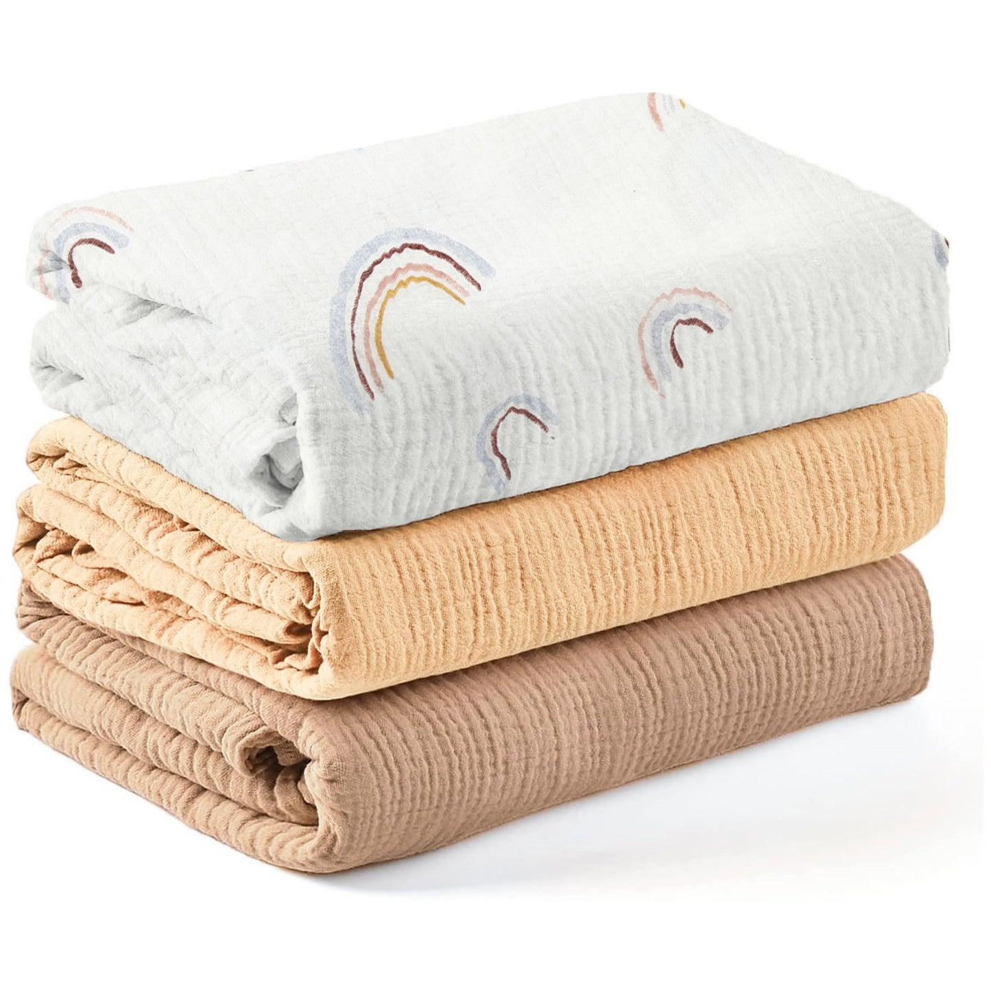 Wraparound Cloth Gauze Scarf Three-piece Set Baby Wrapping Blanket