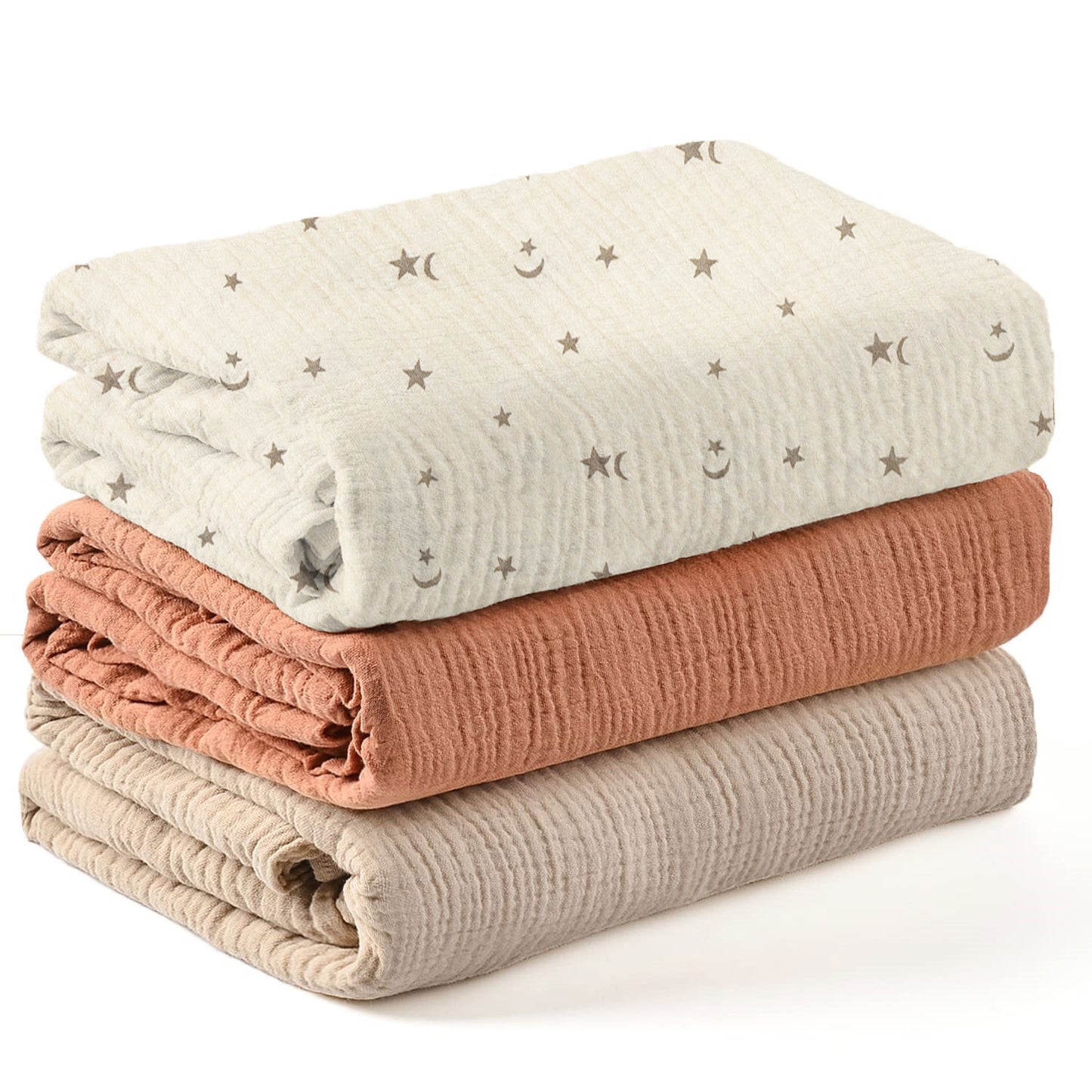 Wraparound Cloth Gauze Scarf Three-piece Set Baby Wrapping Blanket