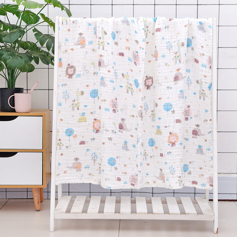 Baby Bath Towel With Six-layer Seersucker Quilt Soft