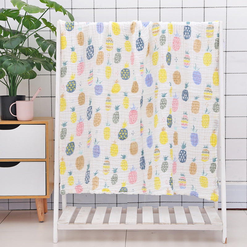 Baby Bath Towel With Six-layer Seersucker Quilt Soft