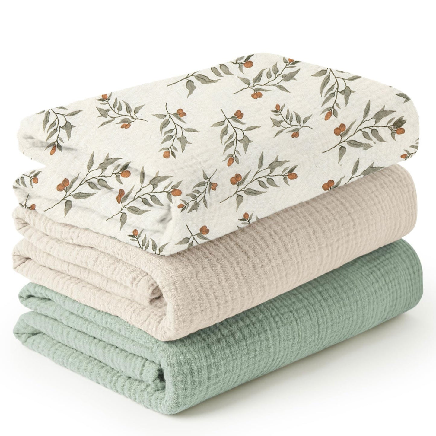 Wraparound Cloth Gauze Scarf Three-piece Set Baby Wrapping Blanket