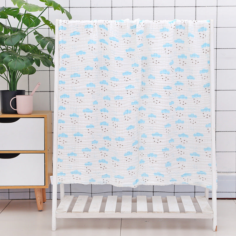 Baby Bath Towel With Six-layer Seersucker Quilt Soft