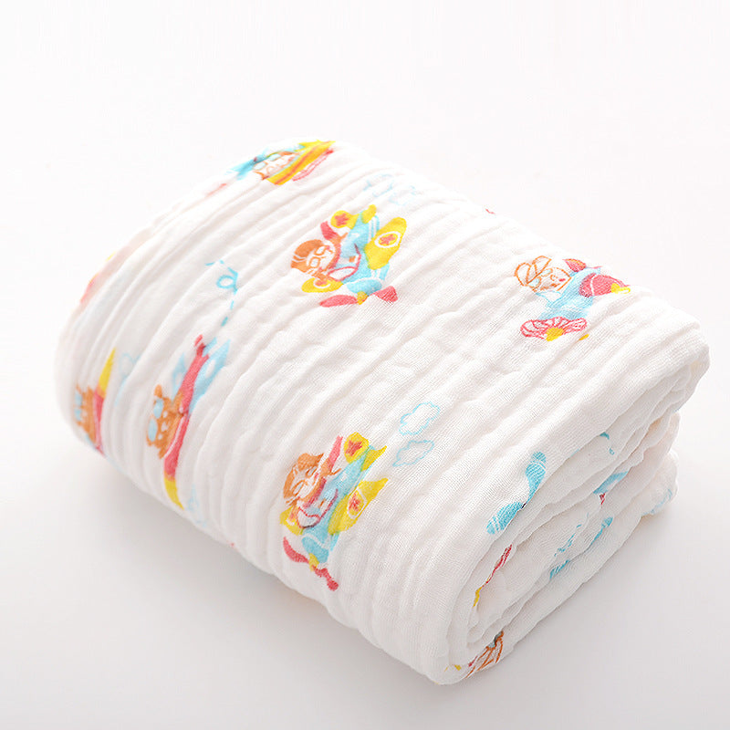 Baby Bath Towel With Six-layer Seersucker Quilt Soft