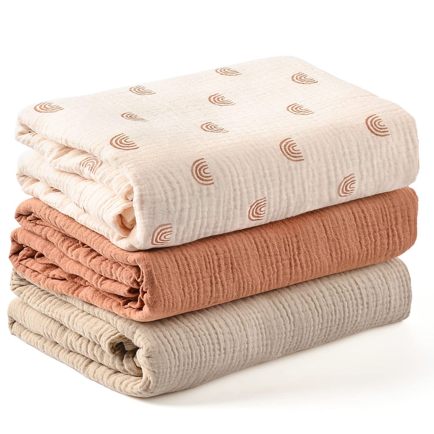 Wraparound Cloth Gauze Scarf Three-piece Set Baby Wrapping Blanket