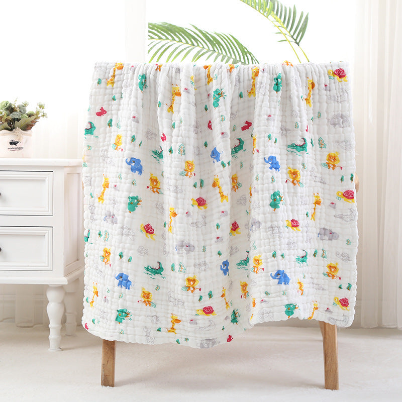 Baby Bath Towel With Six-layer Seersucker Quilt Soft