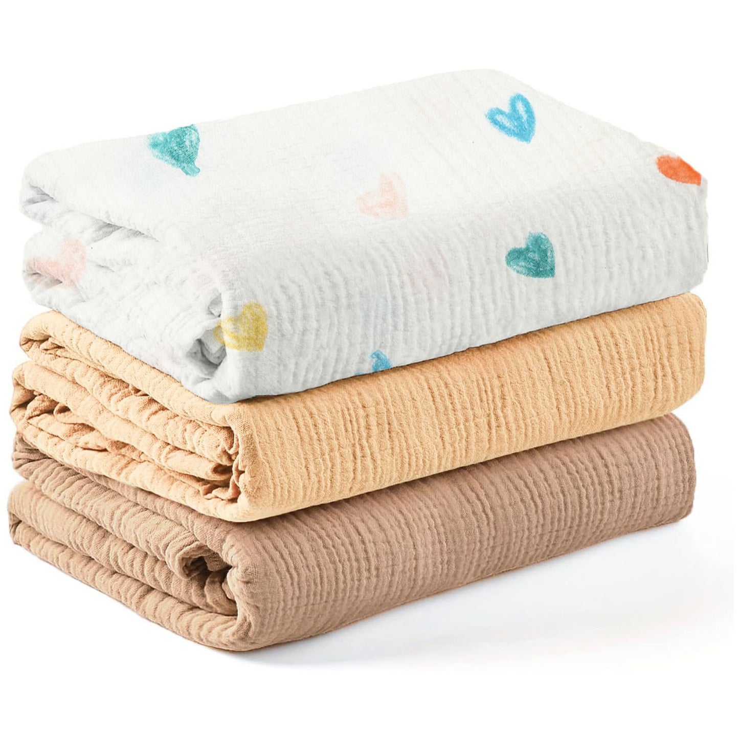 Wraparound Cloth Gauze Scarf Three-piece Set Baby Wrapping Blanket