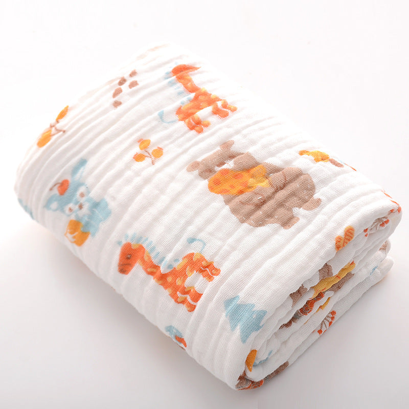 Baby Bath Towel With Six-layer Seersucker Quilt Soft