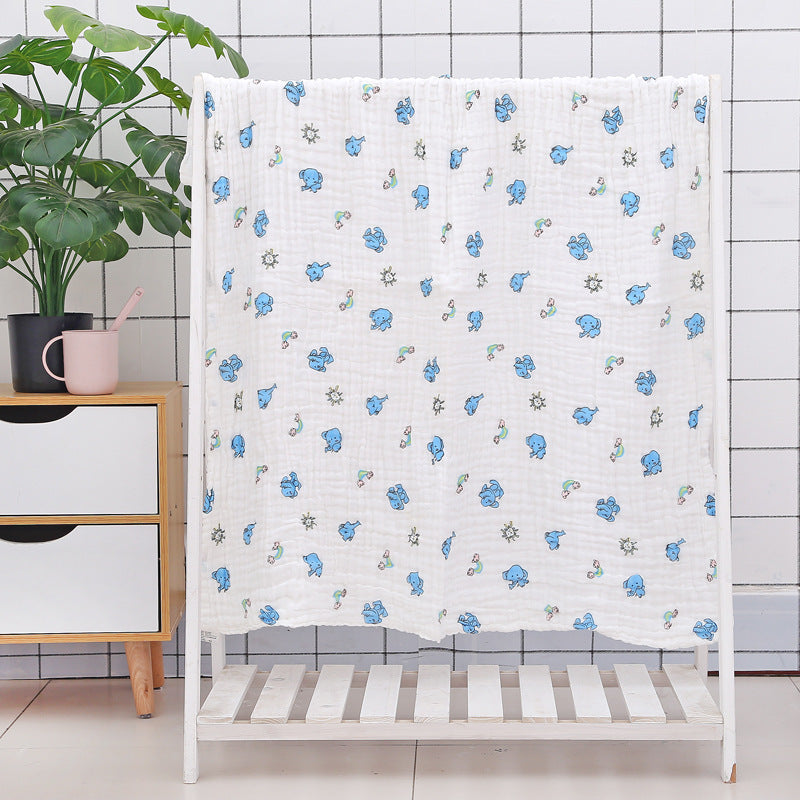 Baby Bath Towel With Six-layer Seersucker Quilt Soft