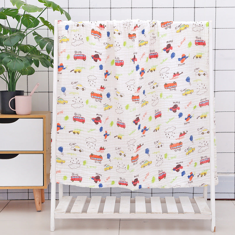 Baby Bath Towel With Six-layer Seersucker Quilt Soft